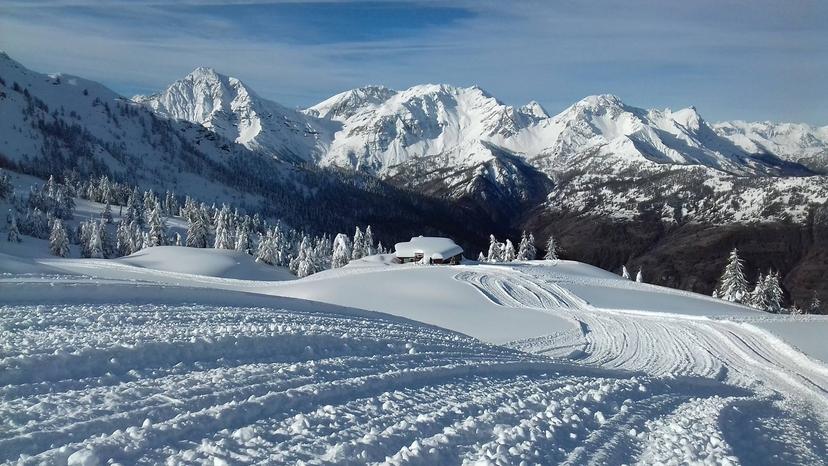 Sauze Doulx ski resort landscape