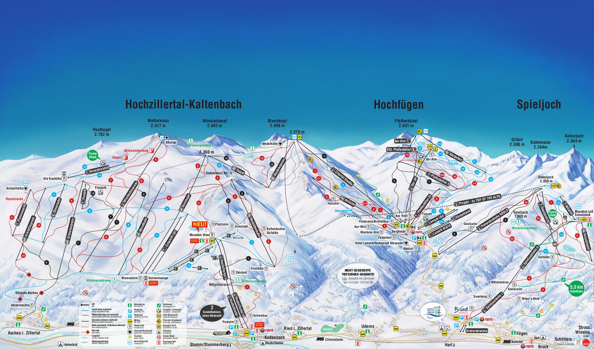 Fugen ski map